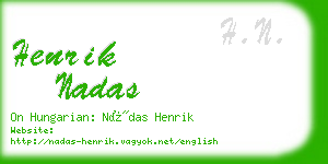 henrik nadas business card